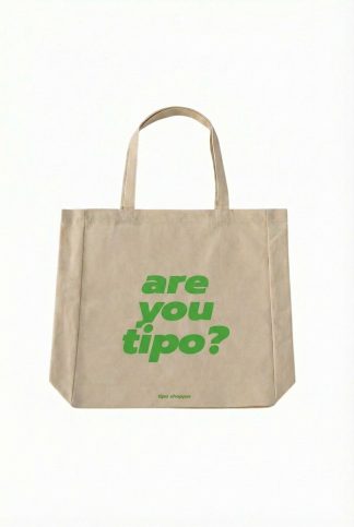 Cумка tipo shopper без молнии 38х42 белый/зеленый