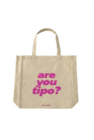 Cумка tipo shopper без молнии 38х42 белый/розовый