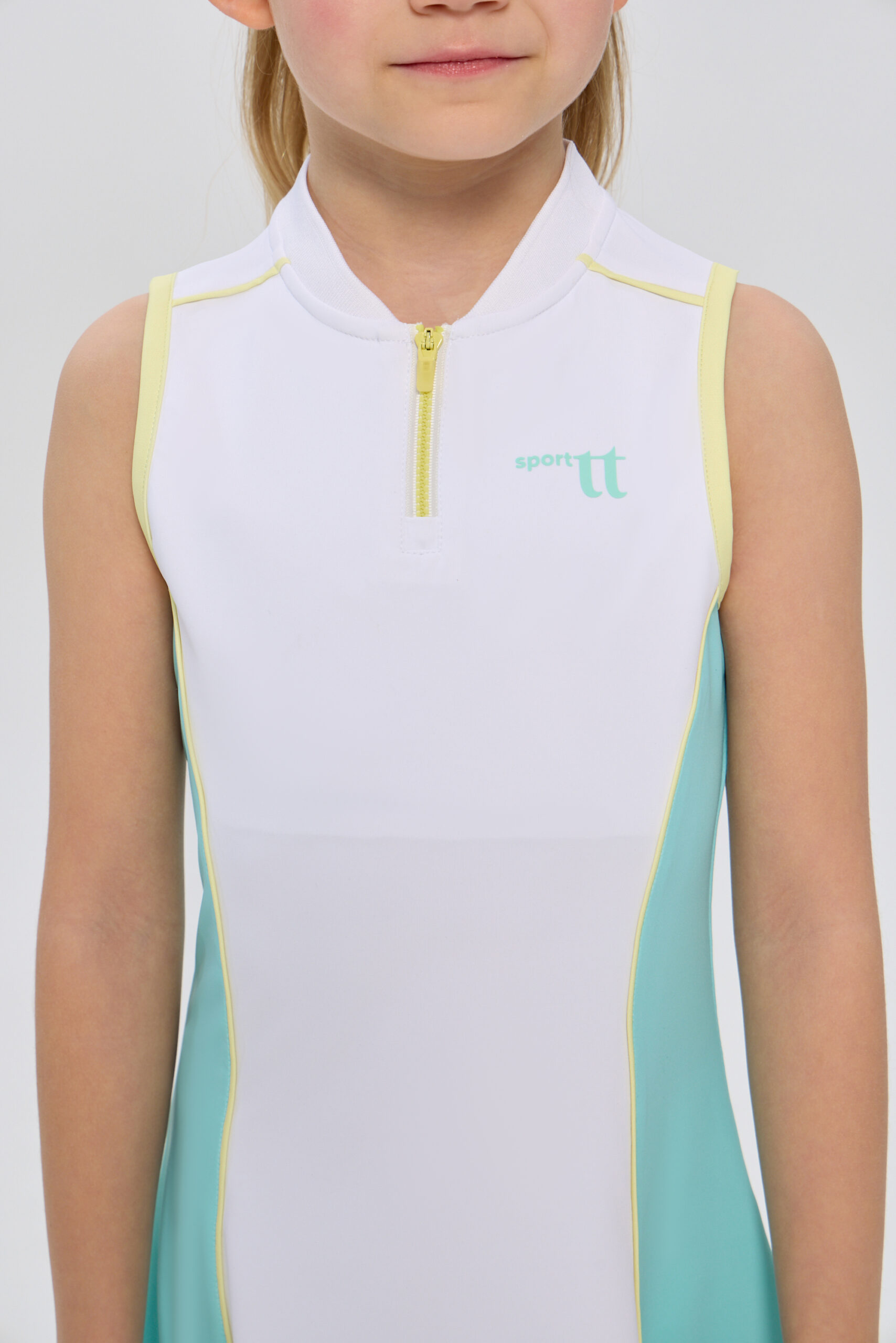 Платье с шортами для девочек CHOUPETTE белый, голубой Платье с шортами для девочек CHOUPETTE белый, голубой