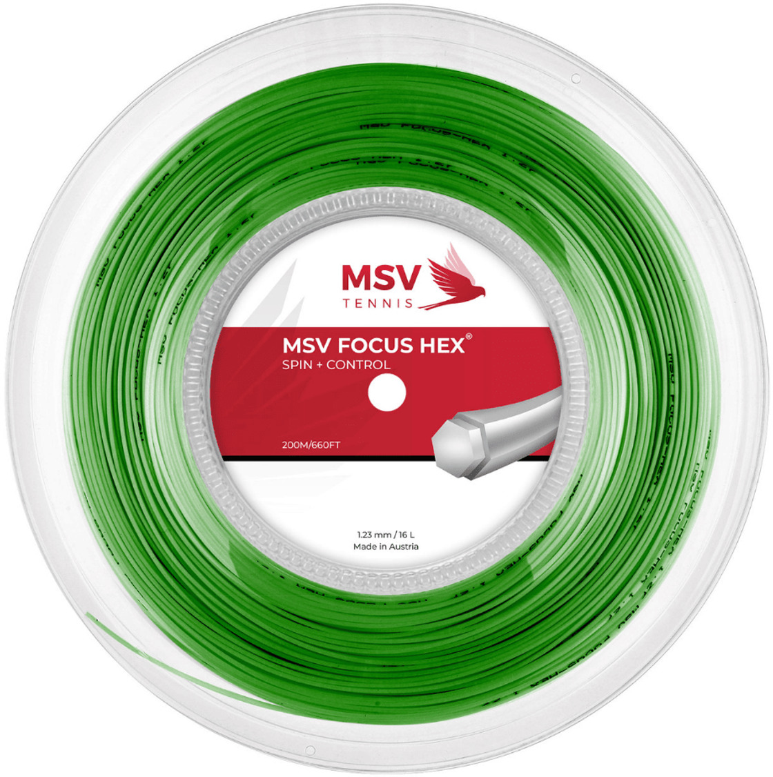 Струна теннисная MSV Focus-HEX бобина (200 m) Струна теннисная MSV Focus-HEX бобина (200 m)