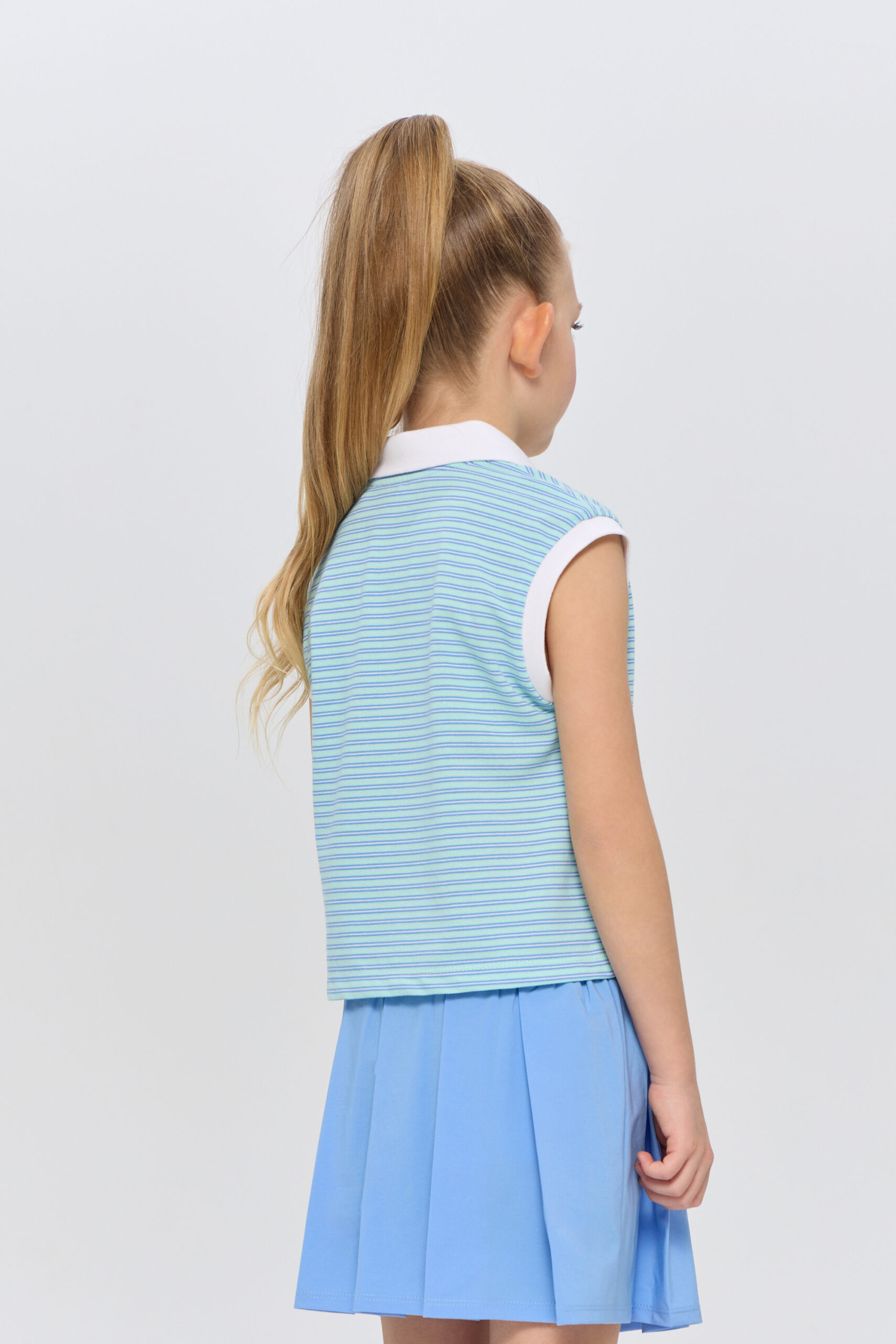 Поло для девочек CHOUPETTE голубая полоска Поло для девочек CHOUPETTE голубая полоска