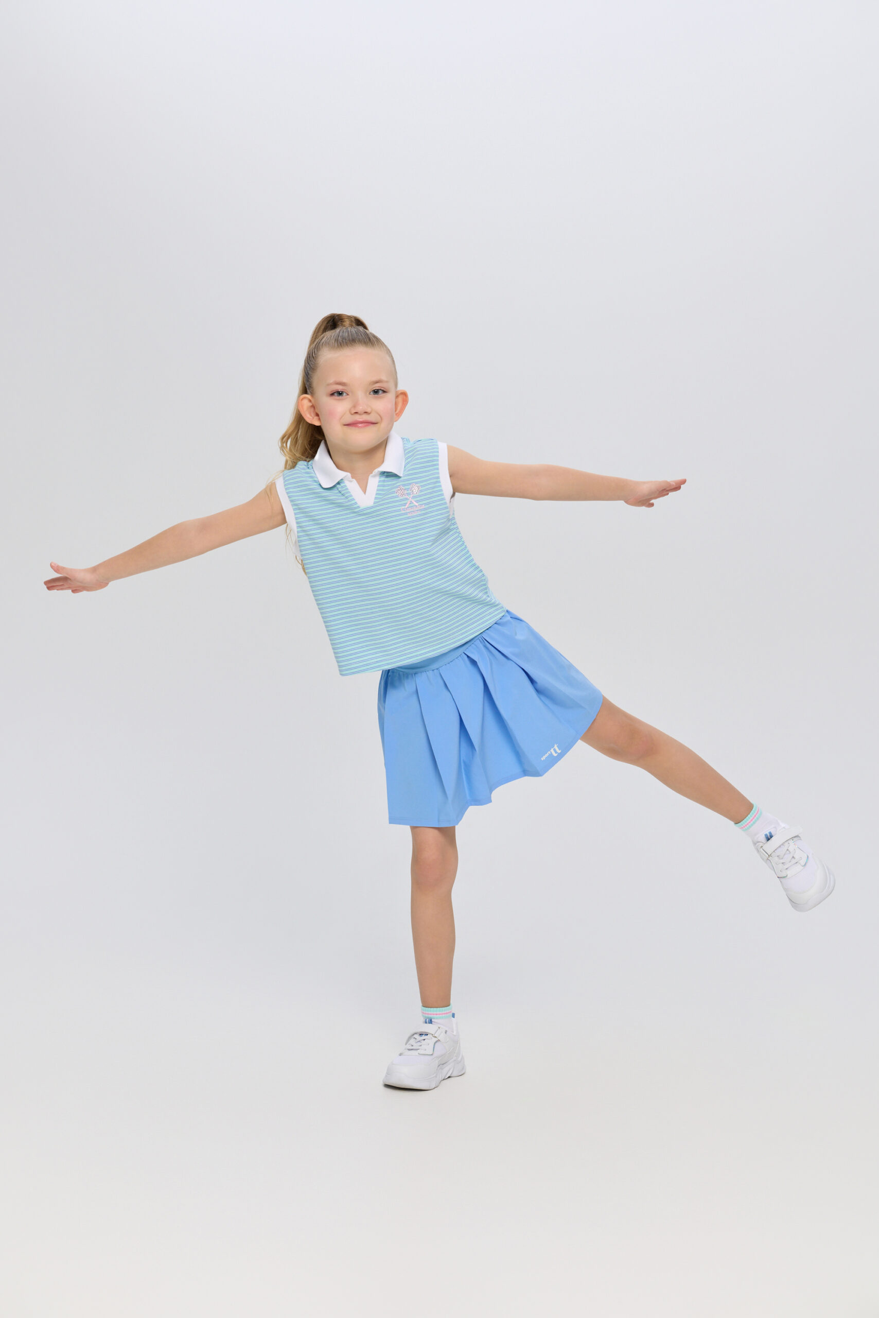 Поло для девочек CHOUPETTE голубая полоска Поло для девочек CHOUPETTE голубая полоска