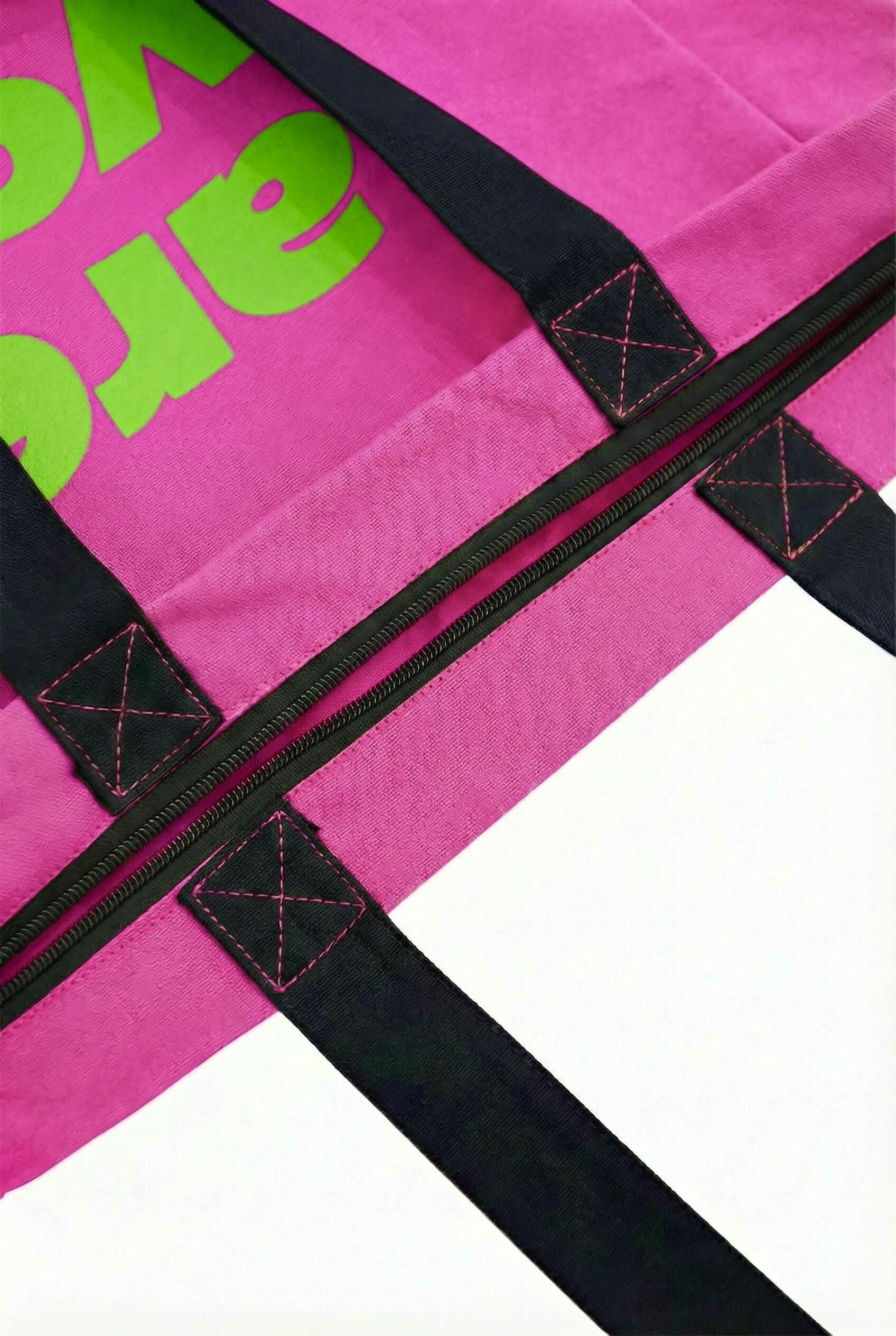 Cумка tipo shopper с молнией 34х43 розовый/зеленый Cумка tipo shopper с молнией 34х43 розовый/зеленый